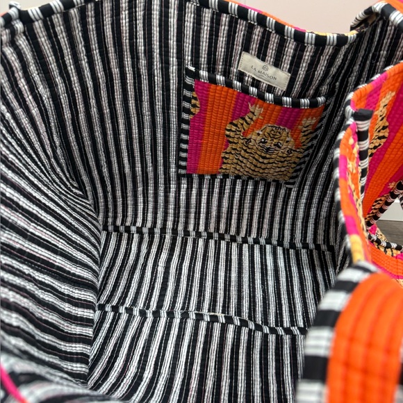 Vibrant Orange and Pink Tote Bag - Picture 7 of 13